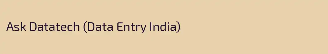 Ask Datatech (Data Entry India)